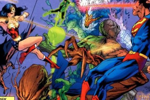 Aquaman:
“OK, here’s the plan: Batman, you and Green Lantern fight the tree-guy. Wonder Woman, you take the rock-guy. I’ll, um, gasp for air while Superman shoots at me with his heat vision.”